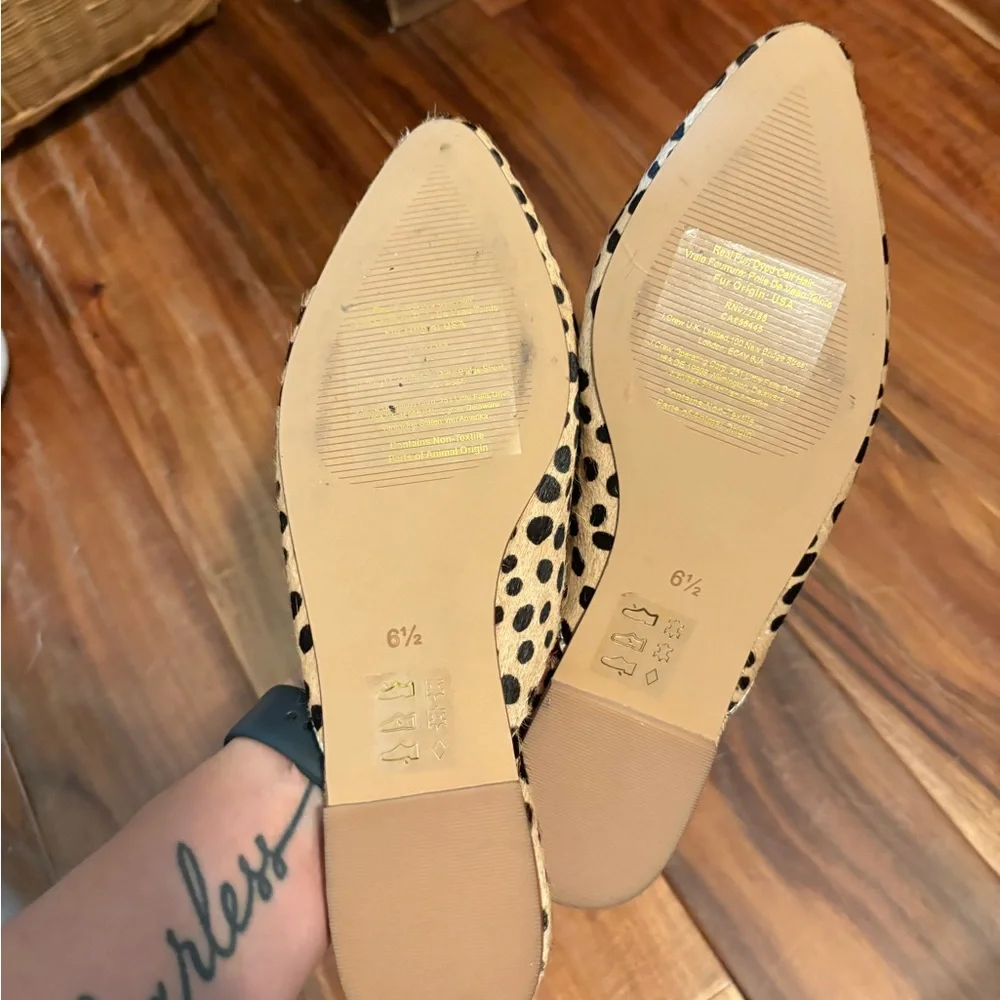 Madewell mules leopard flats‎ Naturalizer Tan and Black Women's Shoes (S2)